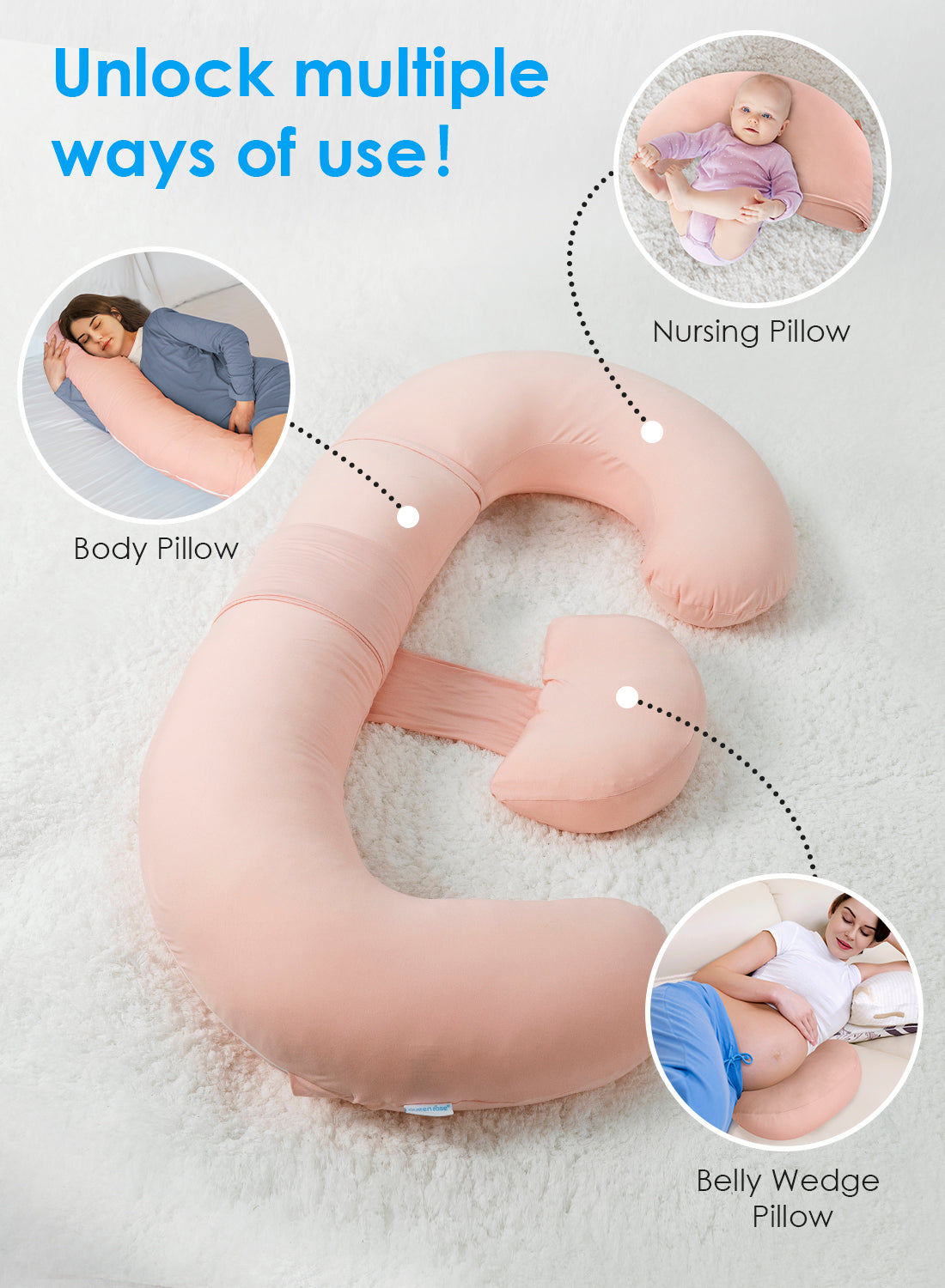 Classic E-Shaped Plus Maternity Pillow