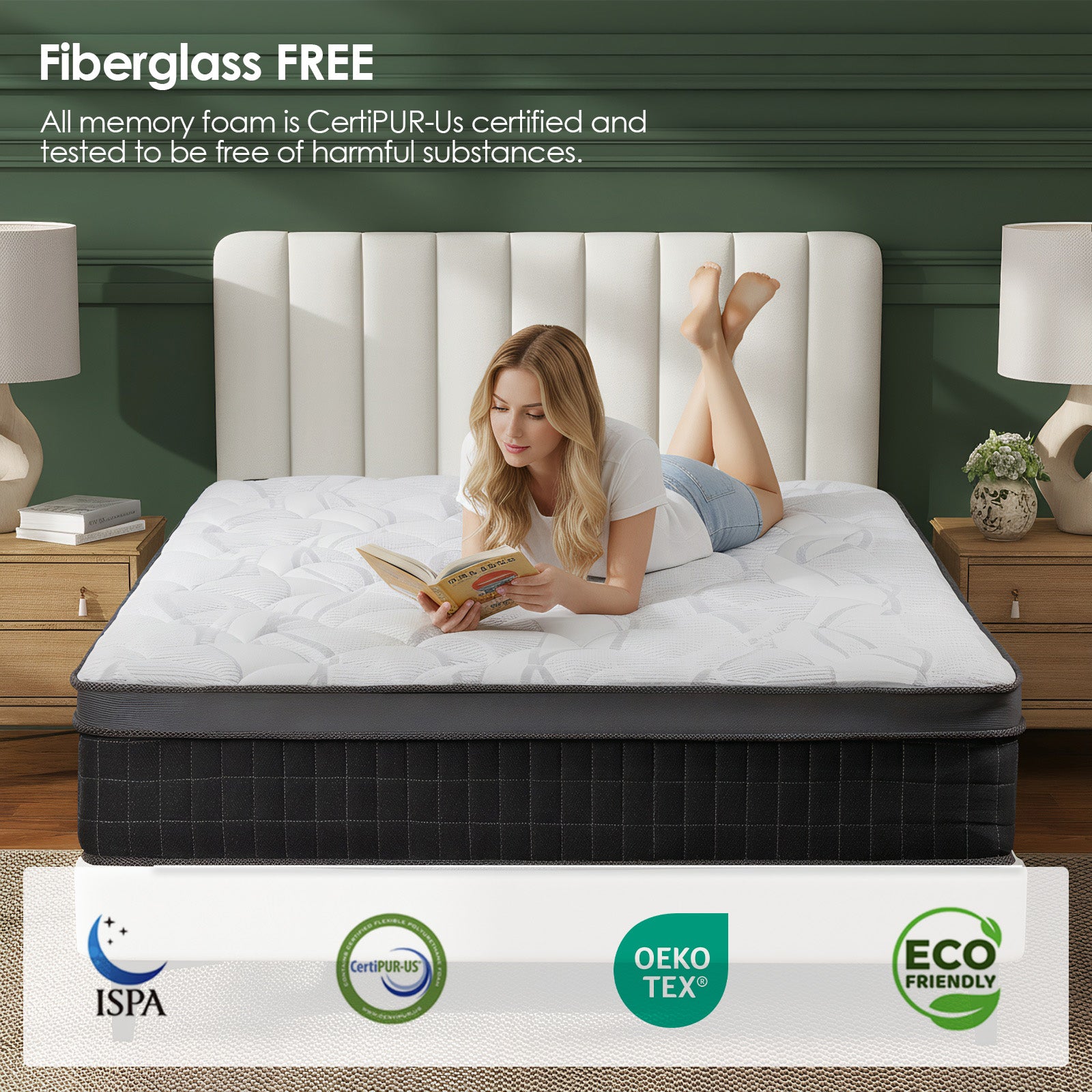 Queen Rose 10-Inch Hybrid Mattress – Petal Dream