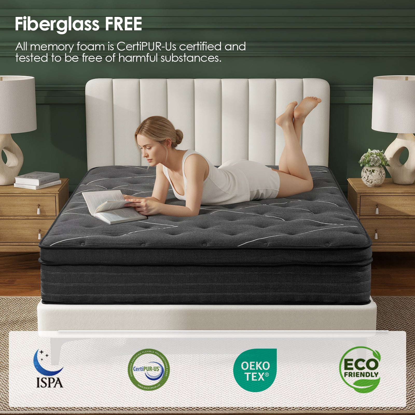 Queen Rose 10-Inch Hybrid Mattress – Velvet Dusk