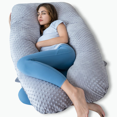 55" Clasical U-shaped Pregnancy Pillow (Gray Bubble)