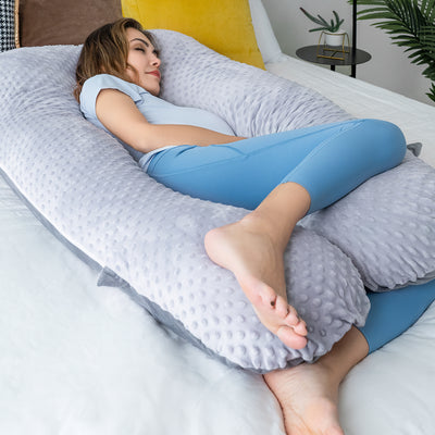 55" Clasical U-shaped Pregnancy Pillow (Gray Bubble)